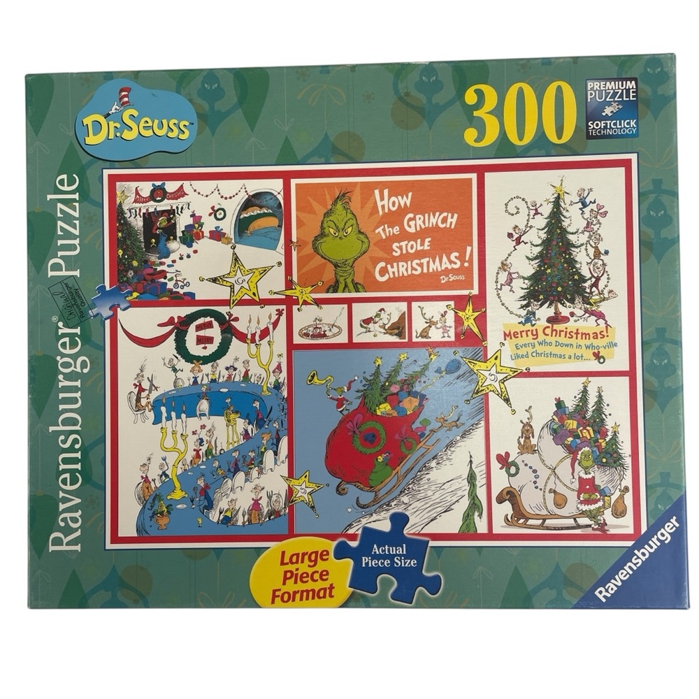 Ravensburger Dr. Seuss The Grinch Christmas Puzzle 300 Large Piece Format